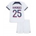 Maillot de foot Paris Saint-Germain Nuno Mendes #25 Extérieur vêtements enfant 2023-24 Manches Courtes (+ pantalon court)